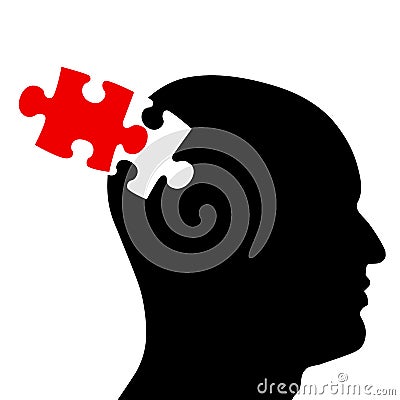 Puzzled mind Stock Photo