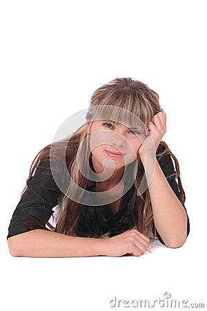 Puzzled woman Stock Photo