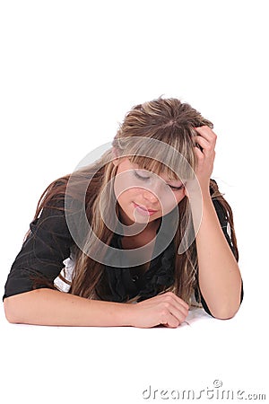 Puzzled woman Stock Photo