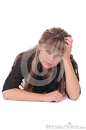 Puzzled woman Stock Photo