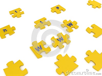 Puzzles with letters Stock Photo