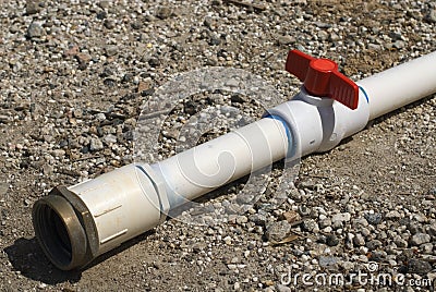 PVC Irrigation Pipe Stock Photo