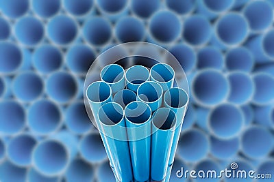 PVC pipes for drinking water Stock Photo