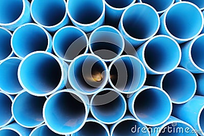 PVC pipes for drinking water. Stock Photo