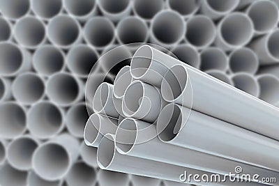 PVC pipes for drinking water. Stock Photo