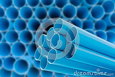 PVC pipes for drinking water. Stock Photo