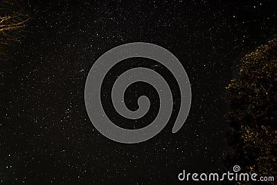 Starry night showing constellations Stock Photo