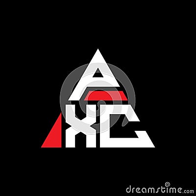 PXC triangle letter logo design with triangle shape. PXC triangle logo design monogram. PXC triangle vector logo template with red Vector Illustration