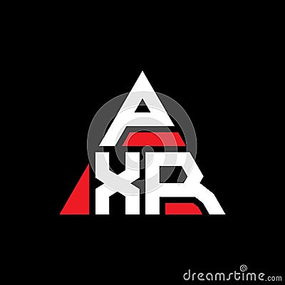 PXR triangle letter logo design with triangle shape. PXR triangle logo design monogram. PXR triangle vector logo template with red Vector Illustration