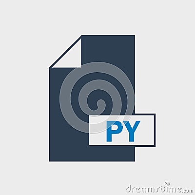 PY File format Icon Vector Illustration