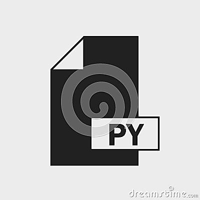 PY File format Icon Vector Illustration