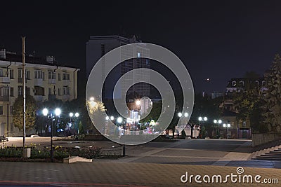 Pyatigorsk, Russia. Square near the central city library Editorial Stock Photo