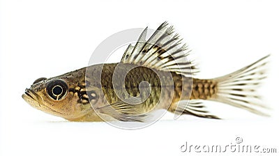 Pygmy Corydoras is displayed prominently against a white background highlighting its small size unique patterns and Stock Photo