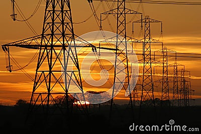 Pylon power Stock Photo