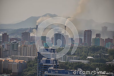 Coal Power plant in pyongyang north korea Editorial Stock Photo