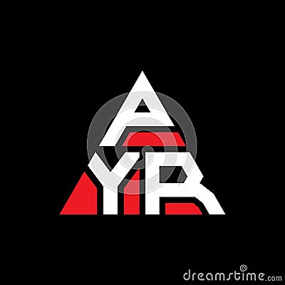PYR triangle letter logo design with triangle shape. PYR triangle logo design monogram. PYR triangle vector logo template with red Vector Illustration