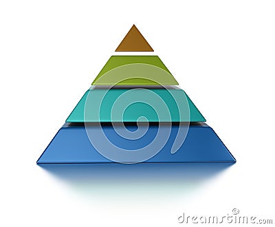 Pyramid 4 levels Stock Photo