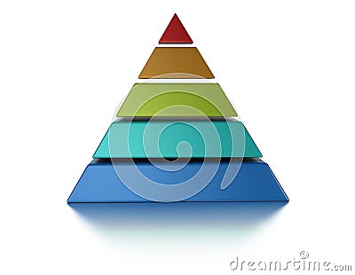 Pyramid 5 levels Stock Photo