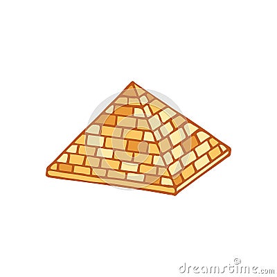 Pyramid of ancient Egypt of blocks. Ethnicity, archeology and history Stock Photo