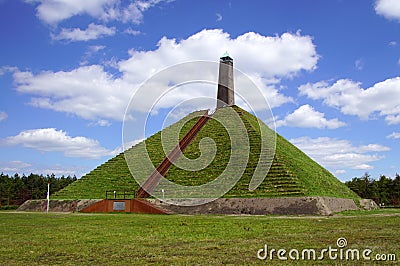 The Pyramid of Austerlitz,the Netherlands Stock Photo