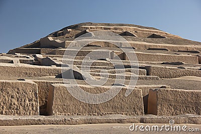 The Pyramid at Cahuachi, Peru Stock Photo