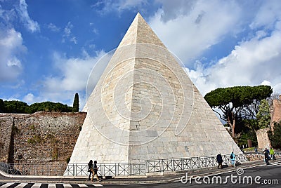 Pyramid of Cestius Editorial Stock Photo