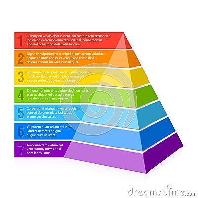 Pyramid chart Vector Illustration