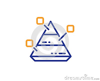 Pyramid chart line icon. Analytics graph sign. Vector Vector Illustration