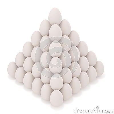 Pyramid of eggs Stock Photo