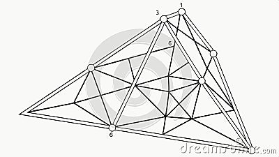 Pyramid geometric design, modern and abstract art vector design Generative AI Vector Illustration