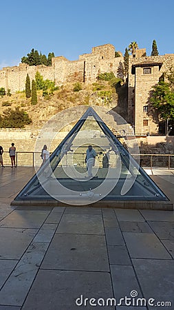 Pyramid glass Editorial Stock Photo