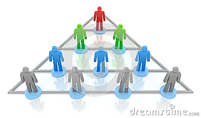 Pyramid hierarchy. Business concept Stock Photo