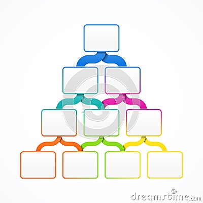 Pyramid hierarchy template Vector Illustration