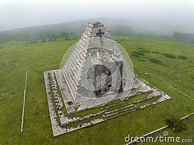 The pyramid of the Italians, in the Valley of Valdebezana in the port of Escudo Burgos Stock Photo