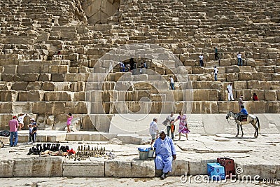 The Pyramid of Khufu in Egypt. Editorial Stock Photo