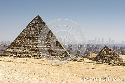 Pyramid of Menkaure, Giza, Egypt Stock Photo