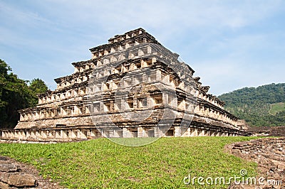 Pyramid of the Niches, El Tajin (Mexico) Stock Photo