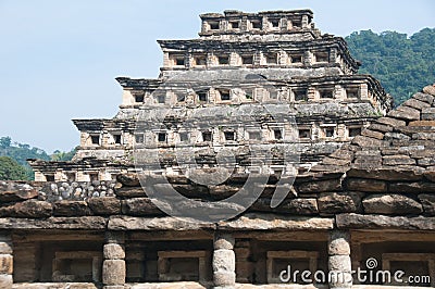 Pyramid of the Niches, El Tajin (Mexico) Stock Photo