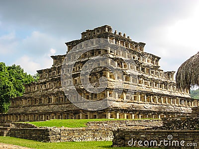 Pyramid of the Niches in El Tajin, Mexico Stock Photo