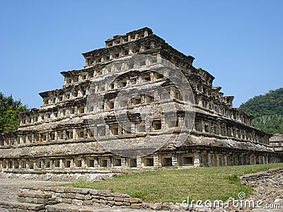 Pyramid of the niches El TajÃ­n, Veracruz, Mexico Stock Photo