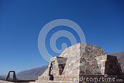 Pyramid - pucara de tilcara / pre-Inca fortification - jujuy, argentina Editorial Stock Photo