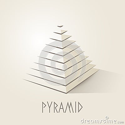 Pyramid shape abstract symbol Vector Illustration