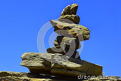 Pyramid of stones Stock Photo