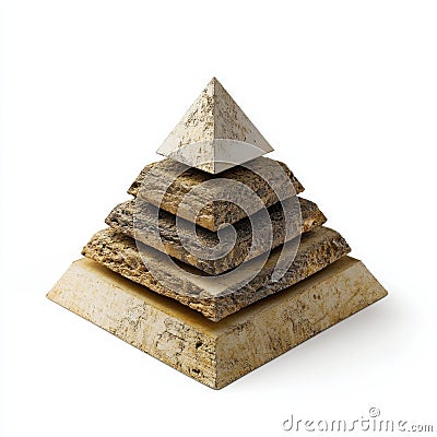 Pyramid Structure Symbolizing Visual Metaphor for Hierarchy Concept Stock Photo