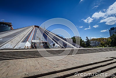 Pyramid in Tirana Editorial Stock Photo