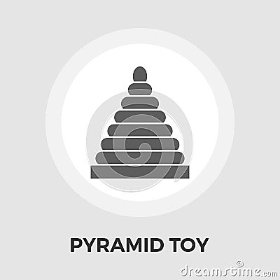 Pyramid toy vector flat icon Vector Illustration