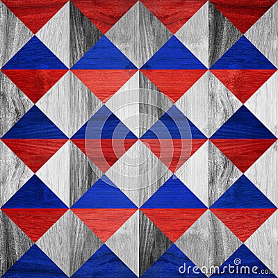 Pyramidal pattern - seamless background - red-blue Colors Stock Photo