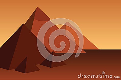 Pyramids Vector Illustration