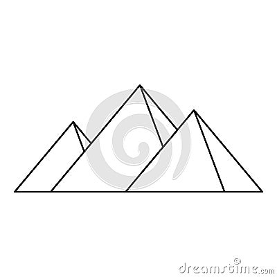 Pyramids of Egypt icon, simple style Vector Illustration