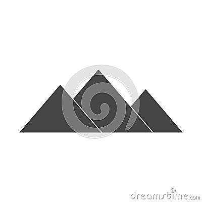 The pyramids at Giza in Egypt, pyramid complex icon Vector Illustration